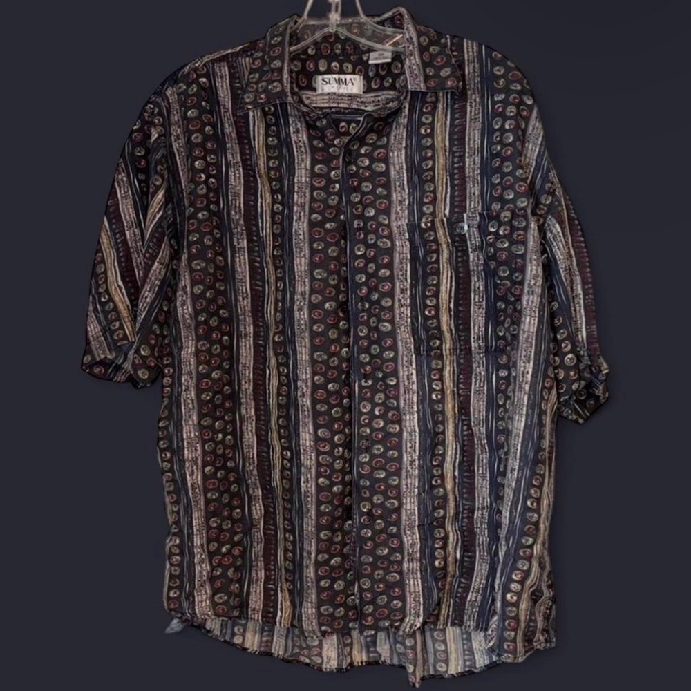 Stylish Men's Black and Gray Patterned Shirt